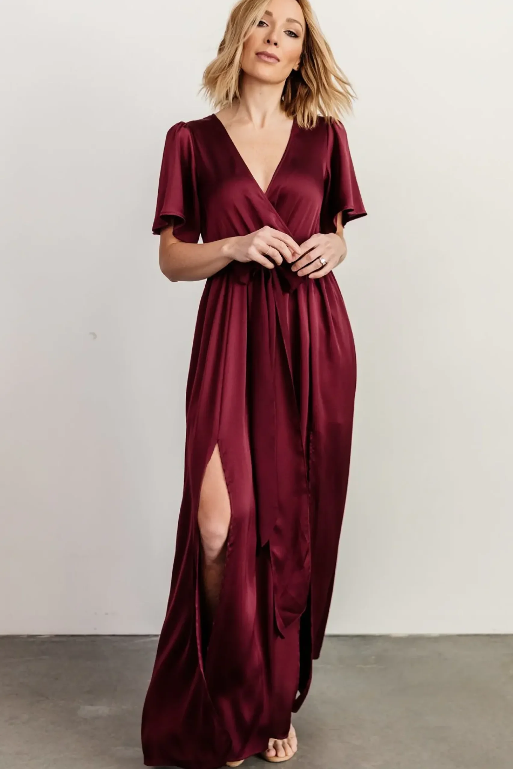 Baltic Born maxi dresses|WEDDING SUITE|Sicily Satin Maxi Dress | Mulberry