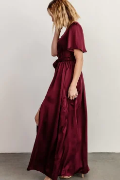 Baltic Born maxi dresses|WEDDING SUITE|Sicily Satin Maxi Dress | Mulberry
