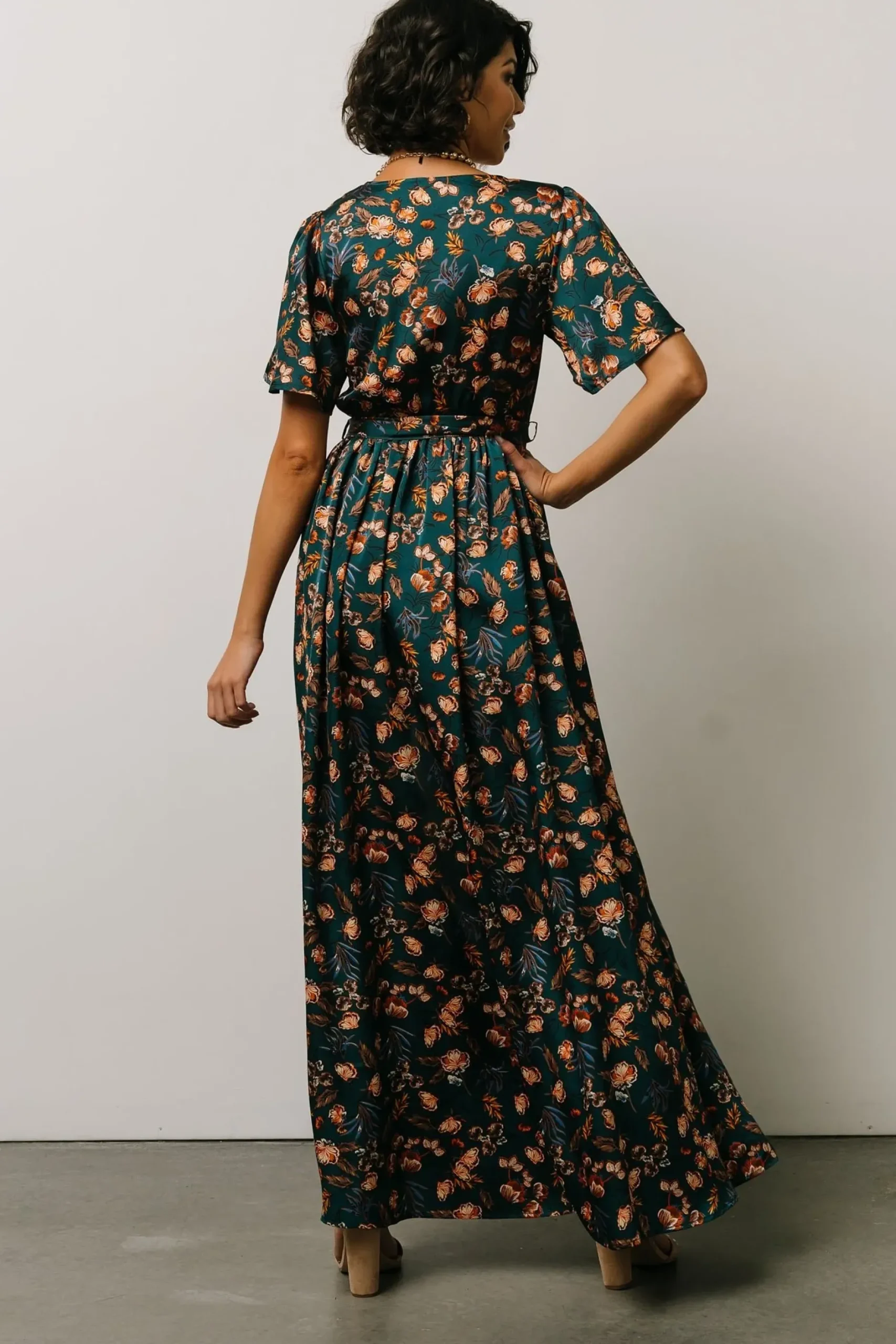 Baltic Born maxi dresses|WEDDING SUITE|Sicily Satin Maxi Dress | Jade Multi Print