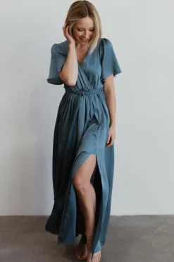 Baltic Born maxi dresses|WEDDING SUITE|Sicily Satin Maxi Dress | Blue