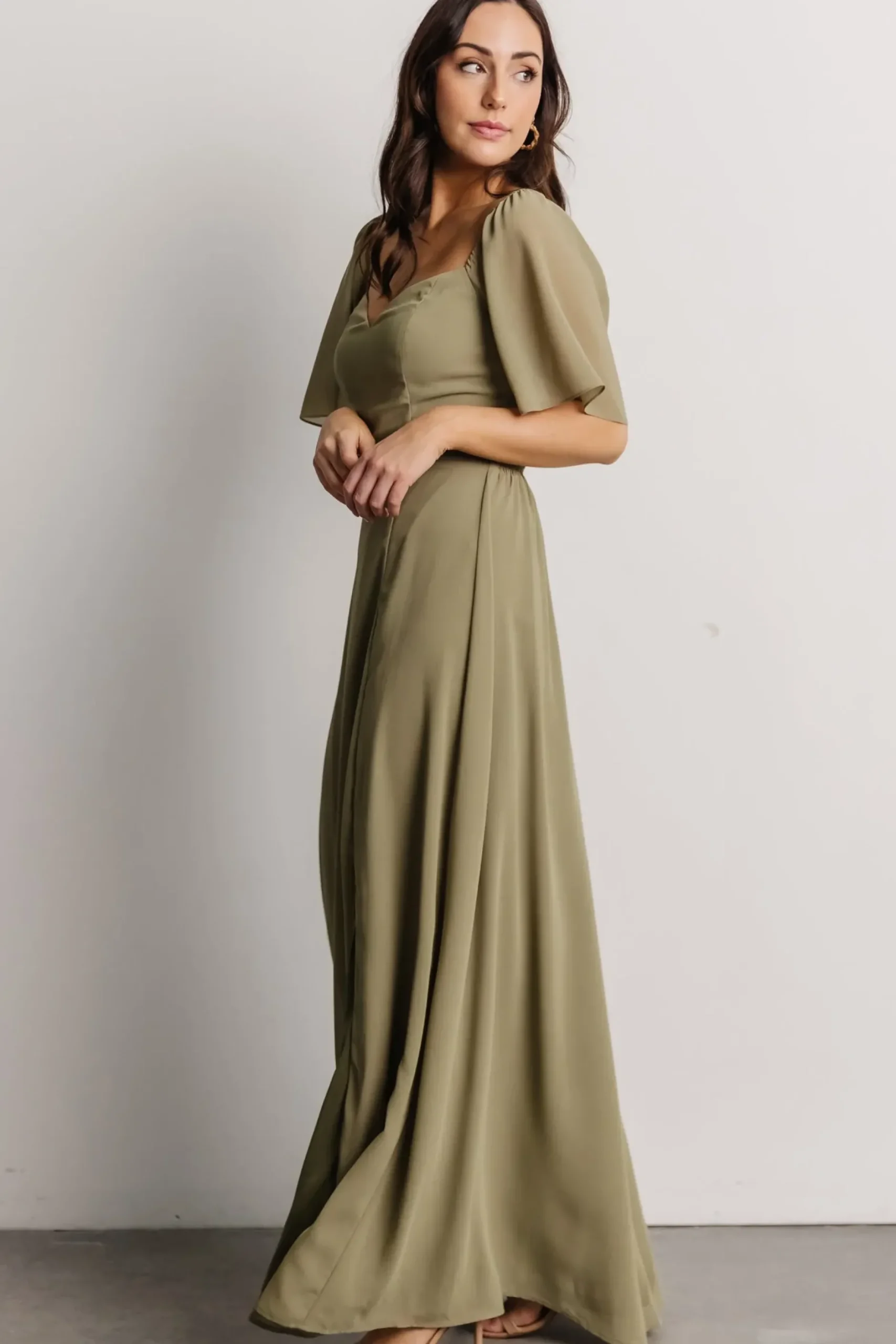 Baltic Born WEDDING SUITE|wedding guest|Sierra Sweetheart Maxi Dress | Dusty Olive