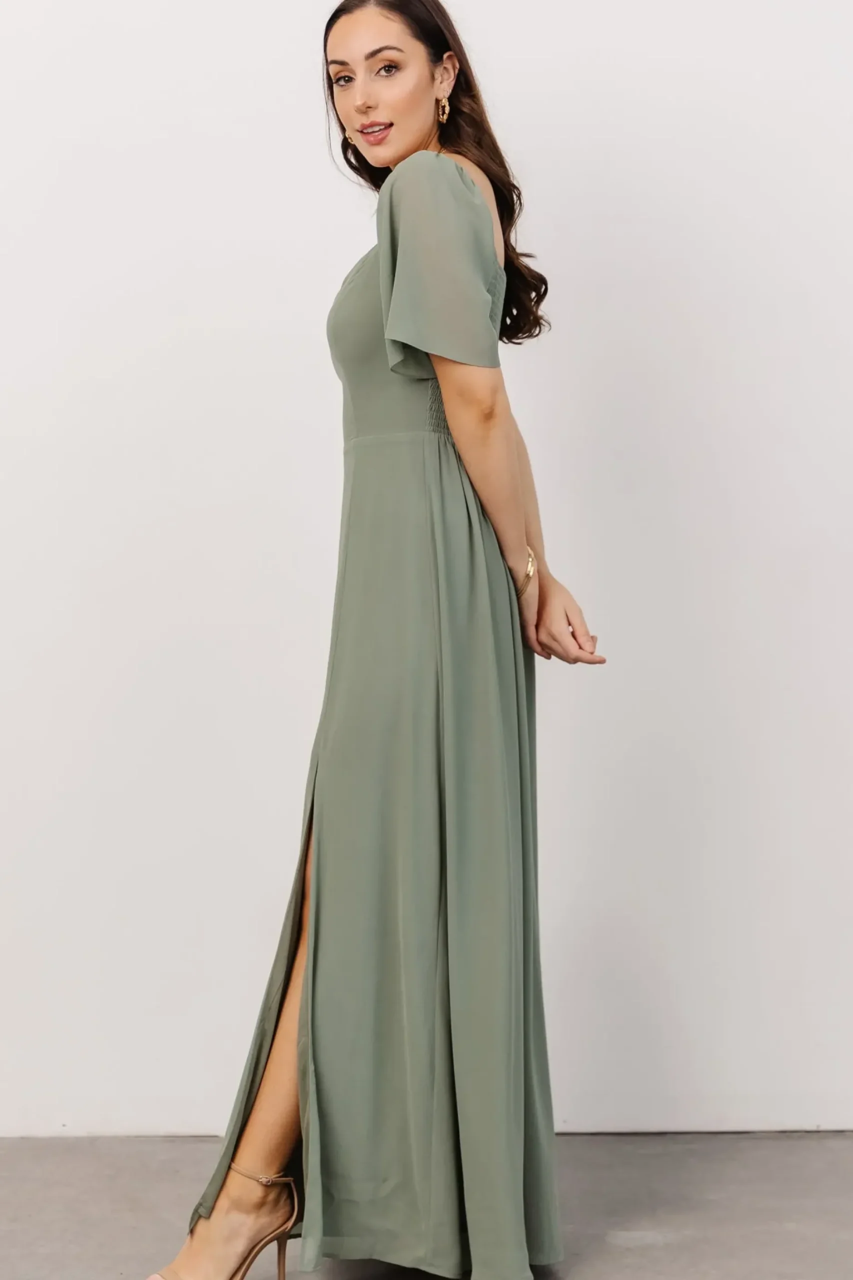 Baltic Born WEDDING SUITE|wedding guest|Sierra Sweetheart Maxi Dress | Eucalyptus