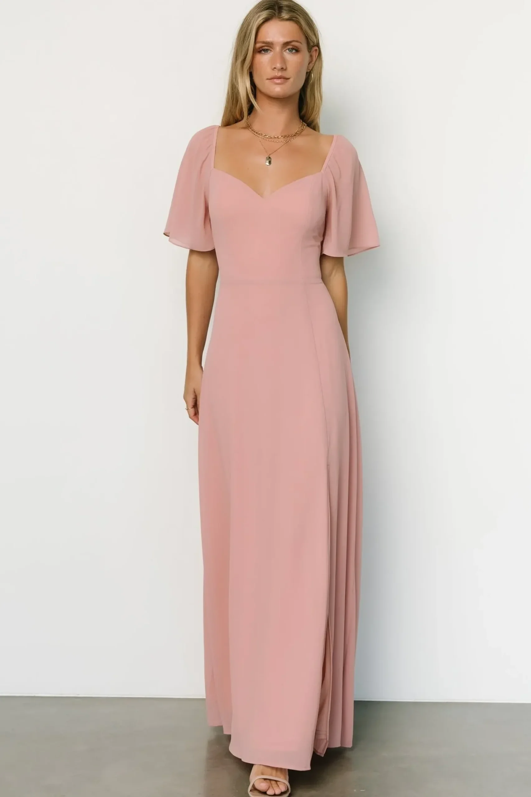 Baltic Born WEDDING SUITE|wedding guest|Sierra Sweetheart Maxi Dress | Blush