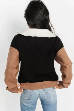 Baltic Born COMING SOON|Sigrid Half-Zip Sweater | Black Multi