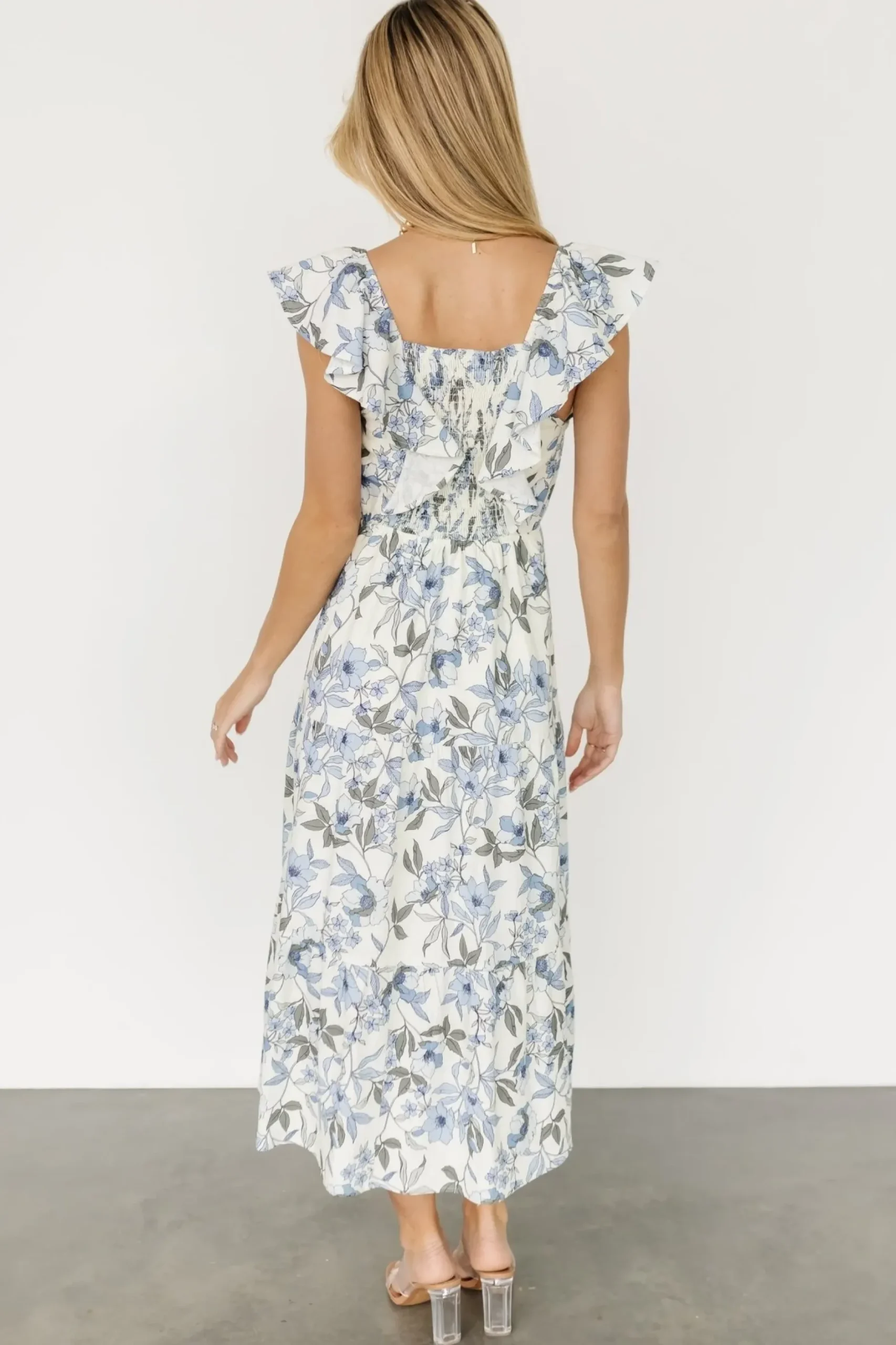 Baltic Born COMING SOON|Sorrento Ruffle Dress | Blue Floral
