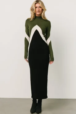 Baltic Born TOPS|sweaters|Squires Sweater Dress | Olive + Black