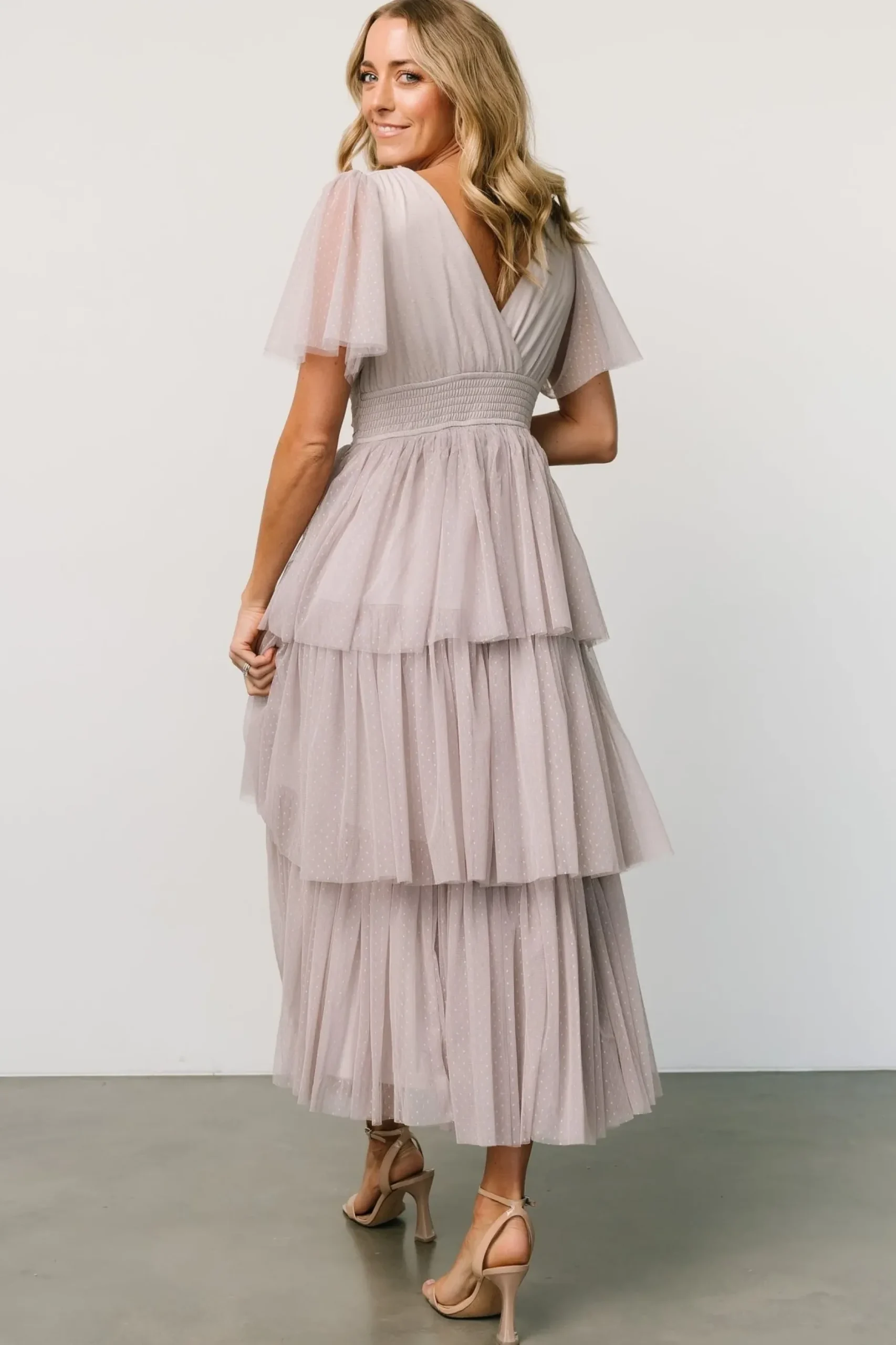 Baltic Born COMING SOON|Starlet Tiered Maxi Dress | Vintage Gray