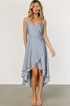Baltic Born SALE|Steffi Tulip Wrap Dress | Dusty Blue