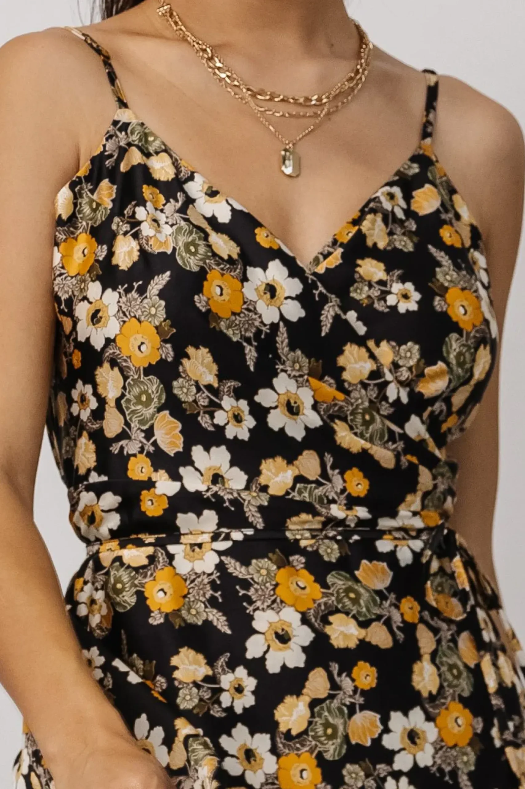 Baltic Born SALE|Steffi Tulip Wrap Dress | Black Floral