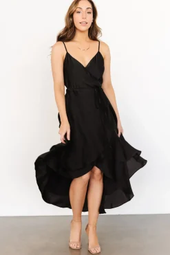 Baltic Born SALE|Steffi Tulip Wrap Dress | Black