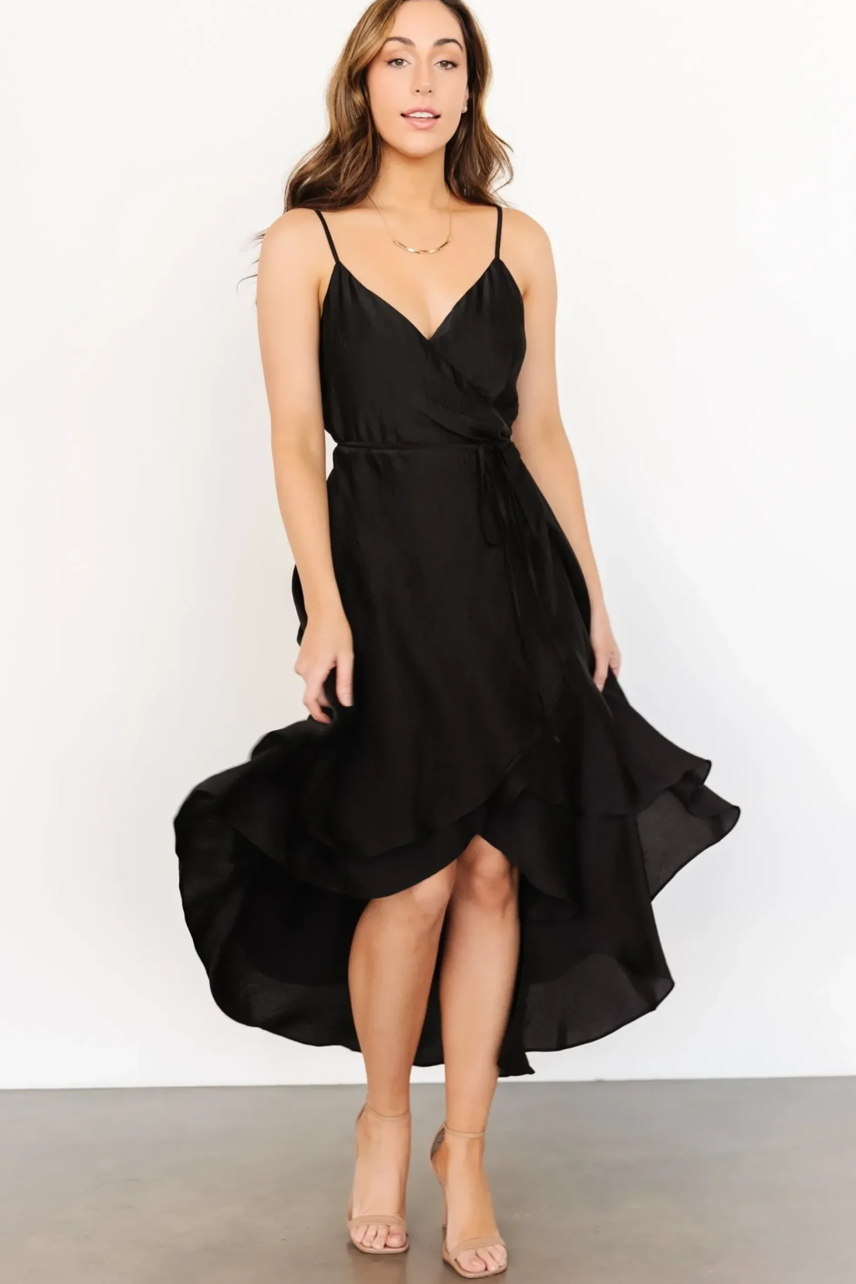 Baltic Born SALE|Steffi Tulip Wrap Dress | Black