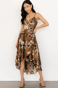 Baltic Born SALE|Steffi Tulip Wrap Dress | Mocha Floral