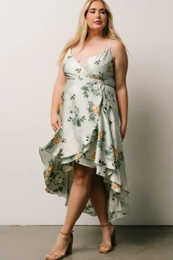 Baltic Born SALE|Steffi Tulip Wrap Dress | Light Sage Floral