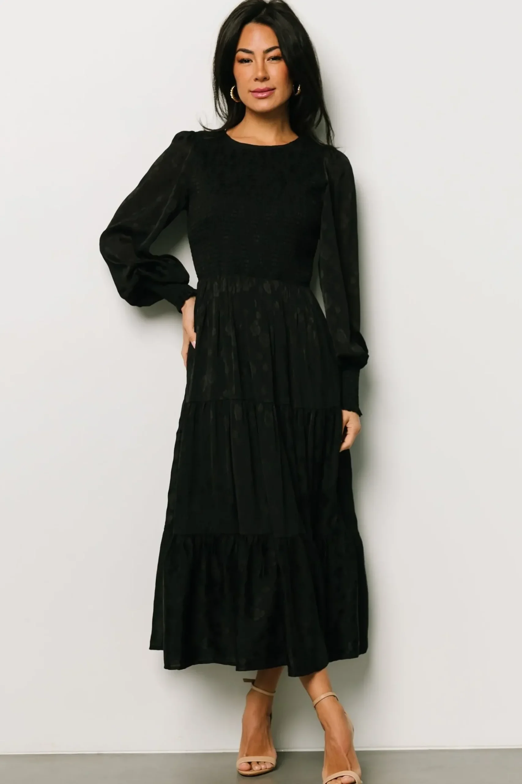 Baltic Born WEDDING SUITE|wedding guest|Stockholm Smocked Dress | Black