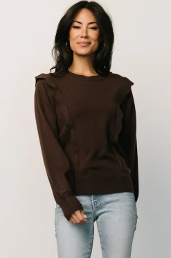 Baltic Born sweaters|Stowe Sweater | Chocolate