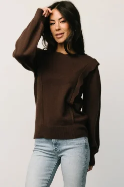Baltic Born sweaters|Stowe Sweater | Chocolate