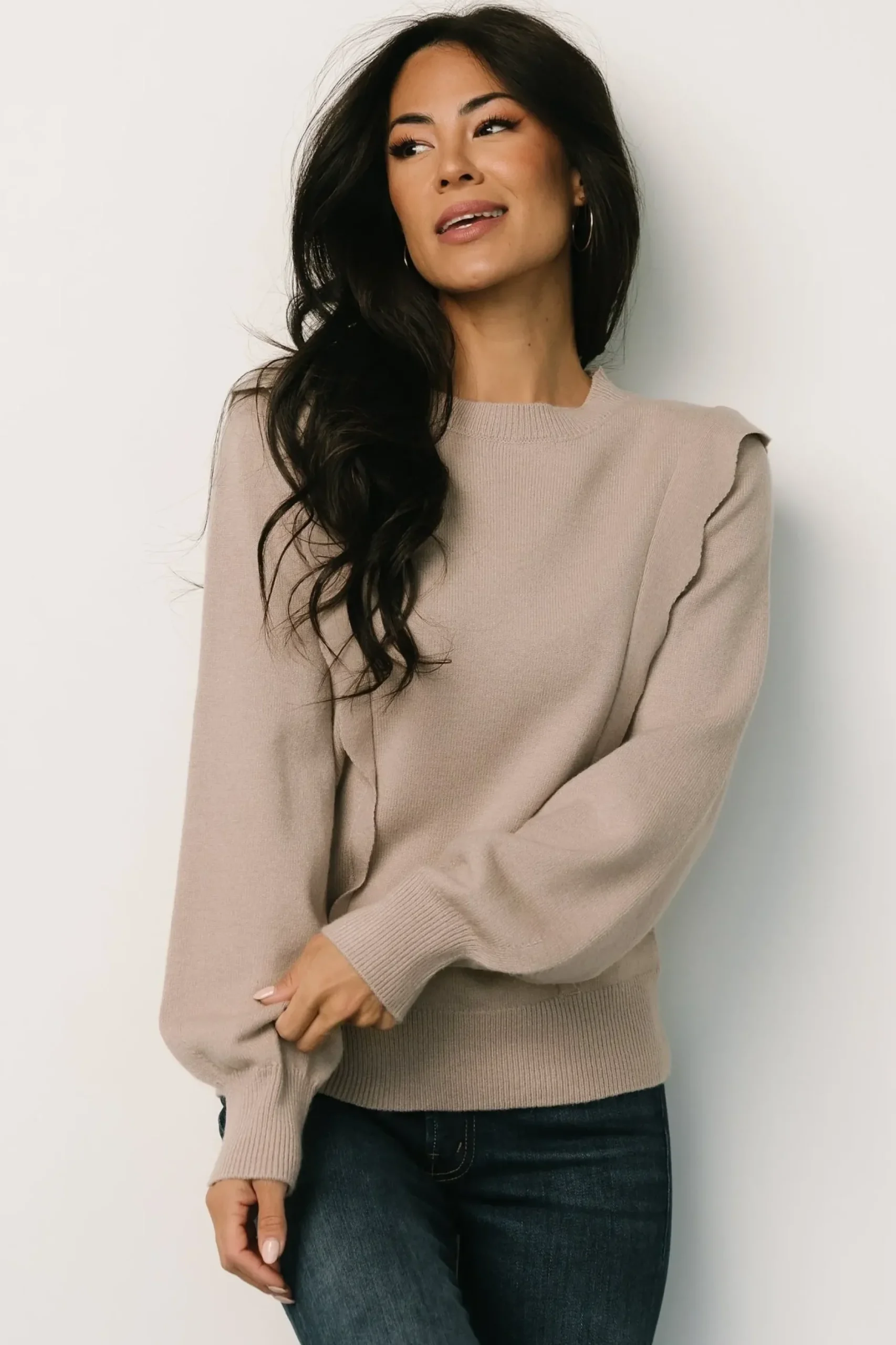 Baltic Born sweaters|Stowe Sweater | Latte