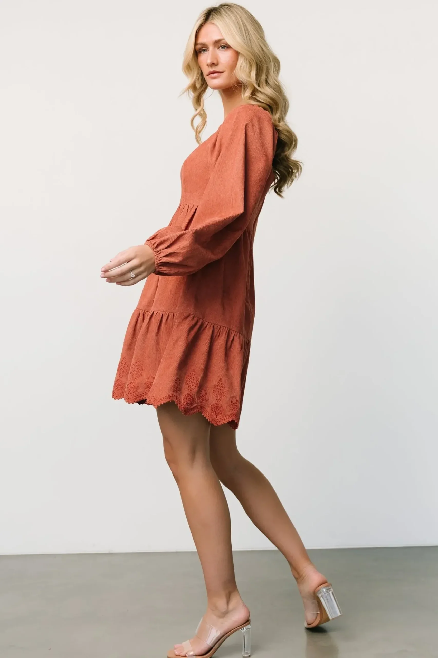 Baltic Born short dresses|Sundsvall Short Dress | Dusty Clay