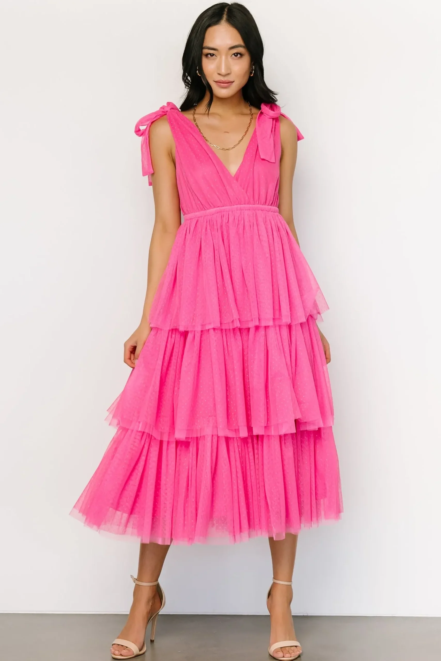 Baltic Born tulle styles|Tessa Tiered Tulle Tank Dress | White