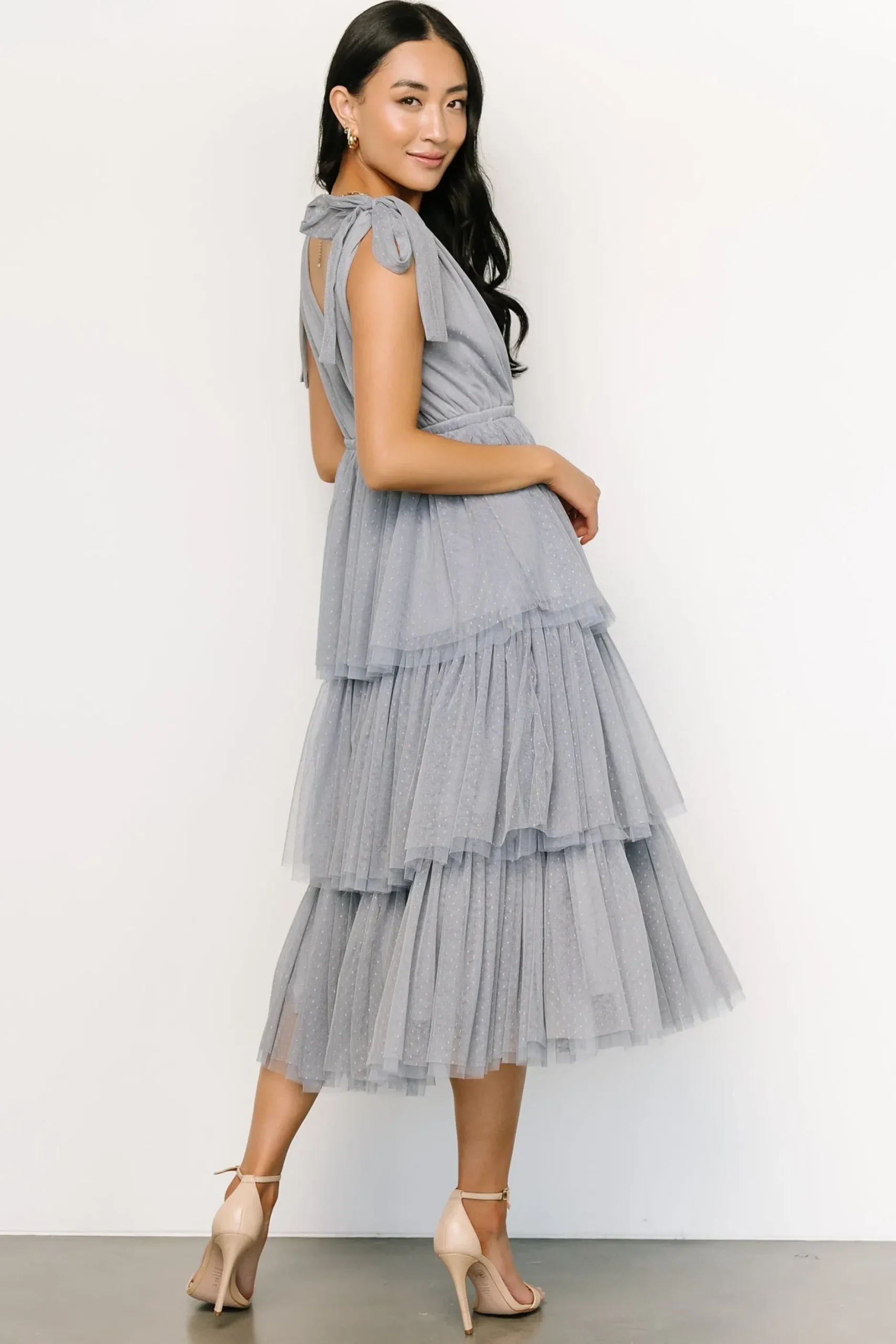 Baltic Born tulle styles|Tessa Tiered Tulle Tank Dress | Slate Blue