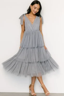 Baltic Born tulle styles|Tessa Tiered Tulle Tank Dress | Slate Blue