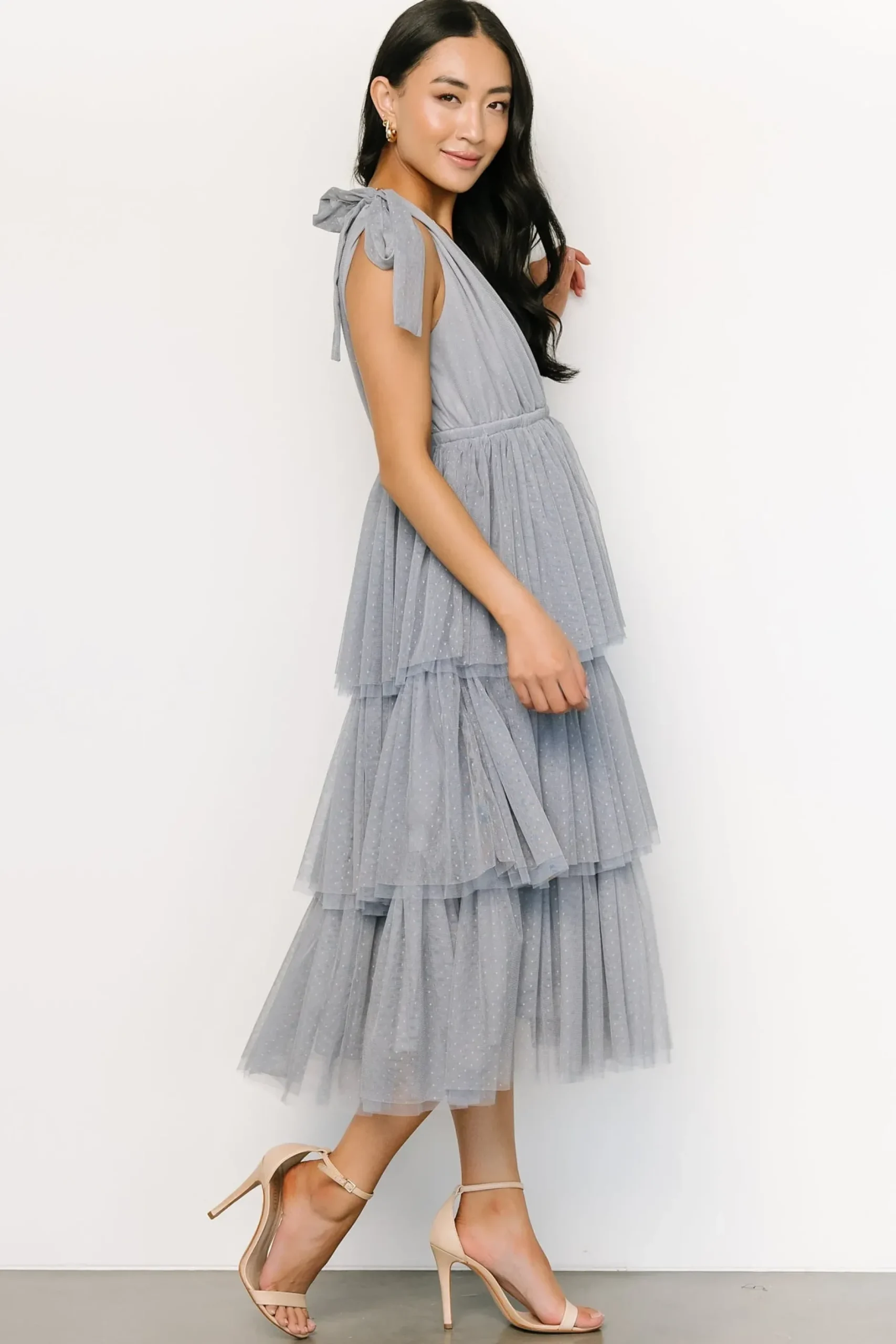 Baltic Born tulle styles|Tessa Tiered Tulle Tank Dress | Slate Blue