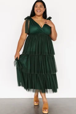 Baltic Born tulle styles|Tessa Tiered Tulle Tank Dress | Dark Green
