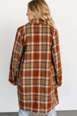 Baltic Born outerwear|Tetonia Plaid Shacket | Copper Multi