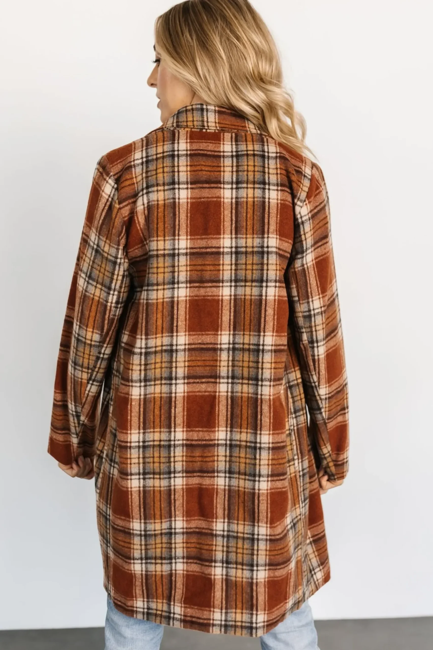 Baltic Born outerwear|Tetonia Plaid Shacket | Copper Multi