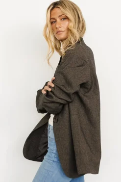 Baltic Born outerwear|Thorpe Oversized Blazer | Charcoal