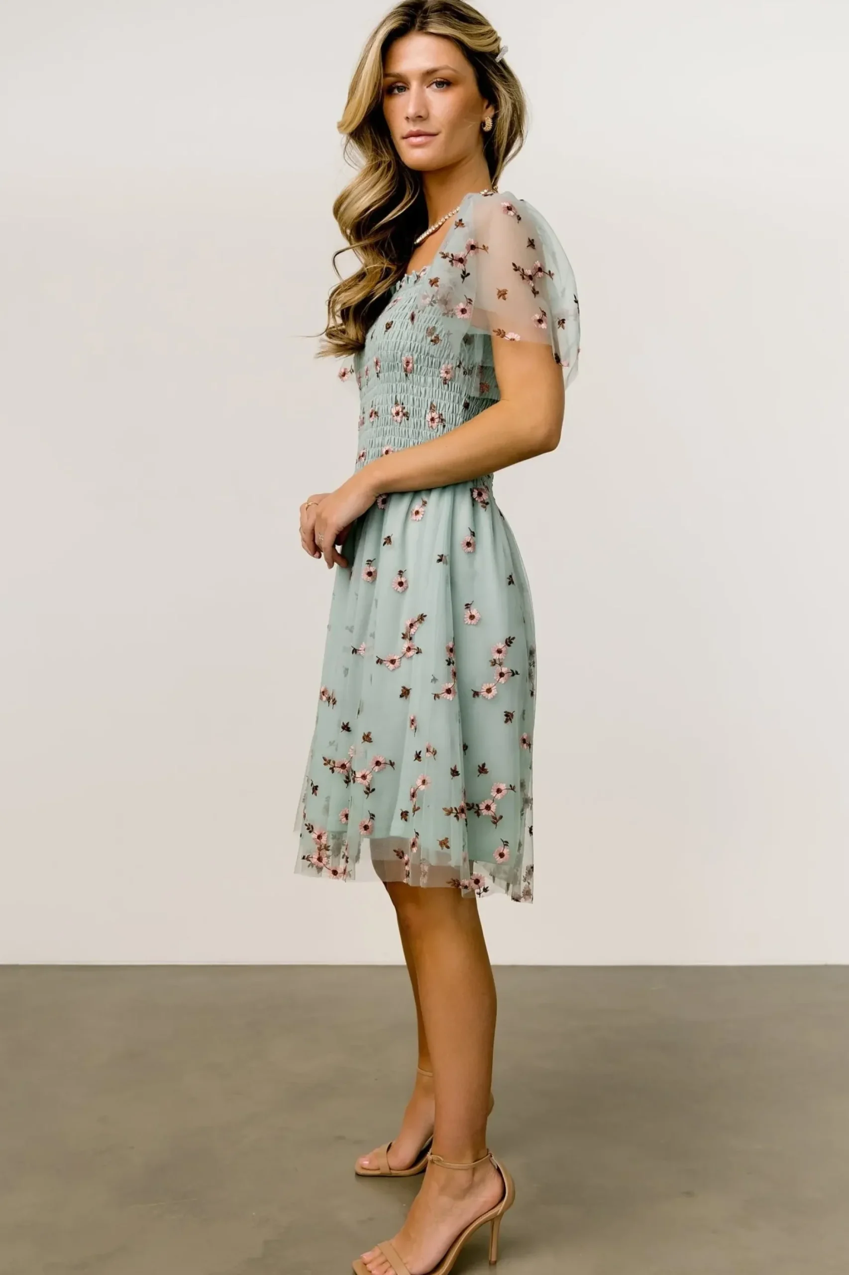 Baltic Born DRESSES|short dresses|Tivoli Tulle Short Dress | Sage + Pink