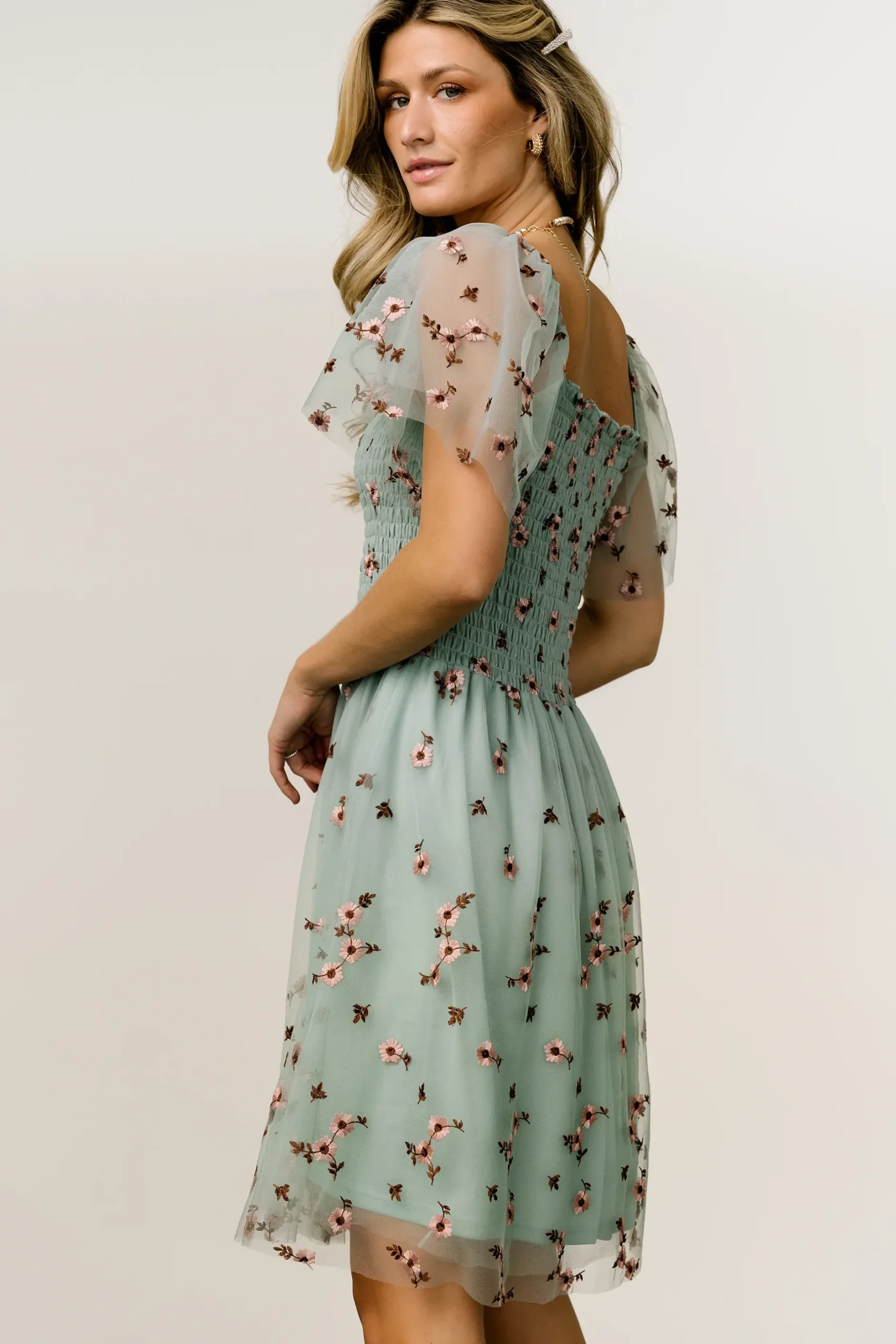 Baltic Born DRESSES|short dresses|Tivoli Tulle Short Dress | Sage + Pink