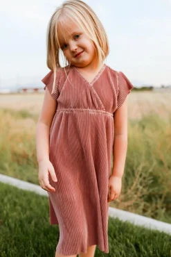 Baltic Born flower girl|Toddler Athena Pleated Midi Dress | Mulberry
