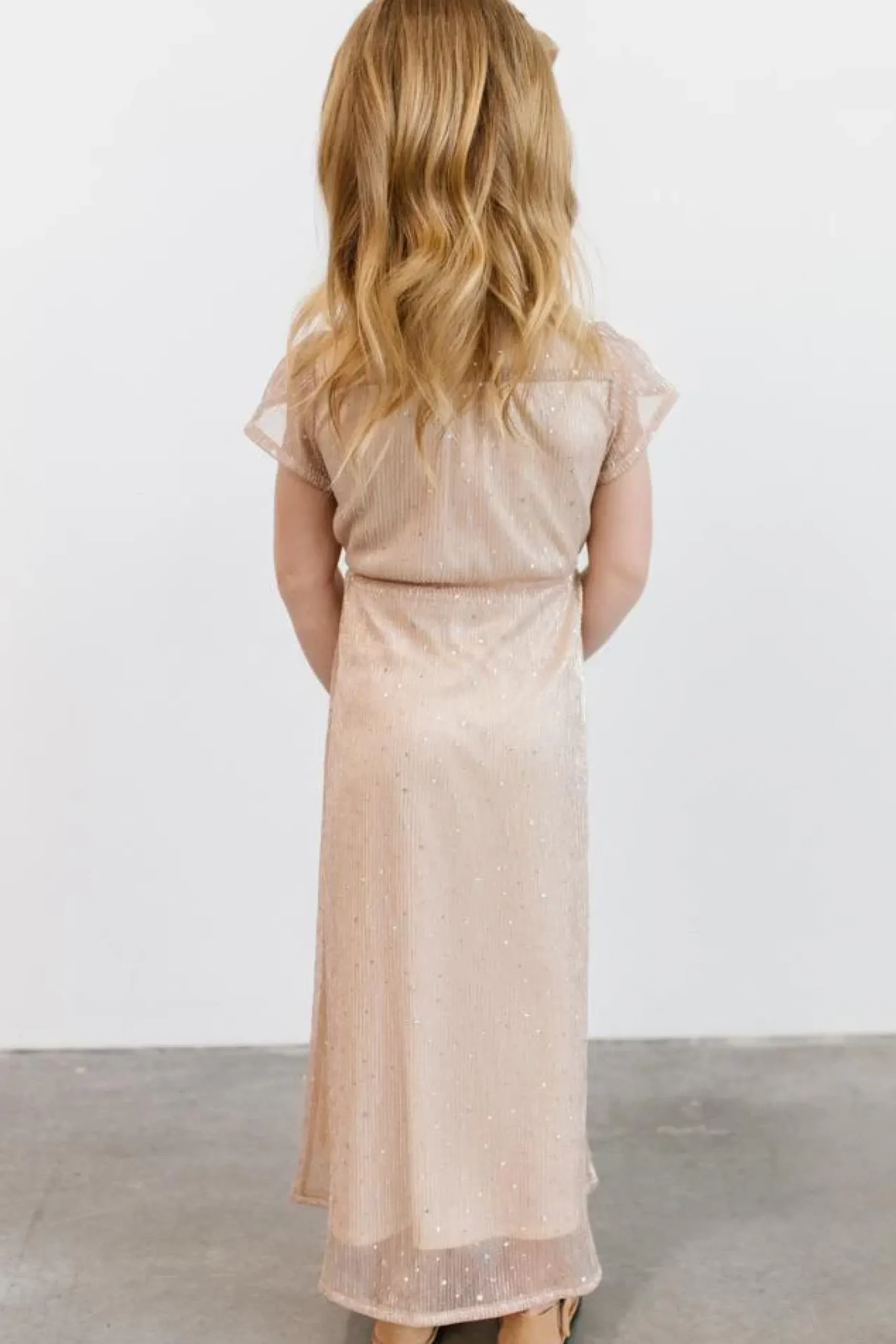 Baltic Born embellished + sequined|Toddler Grace Sparkle Gown | Champagne