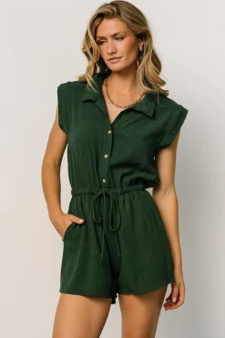 Baltic Born JUMPSUITS + ROMPERS|Toni Romper | Dark Green