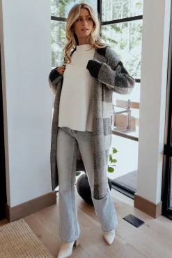 Baltic Born sweaters|cardigans|Toronto Cardigan | Black + Taupe