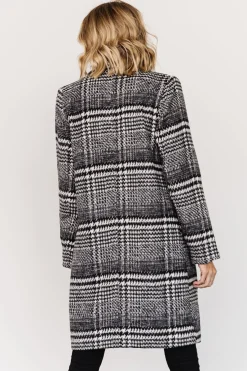 Baltic Born outerwear|Townley Houndstooth Coat | Black + Off White