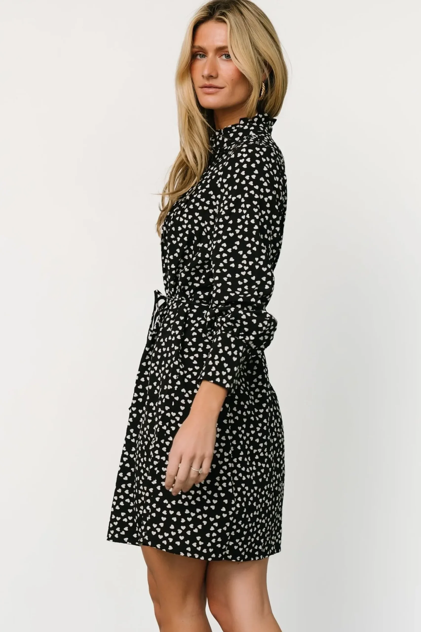 Baltic Born short dresses|Trinity Short Dress | Black Print