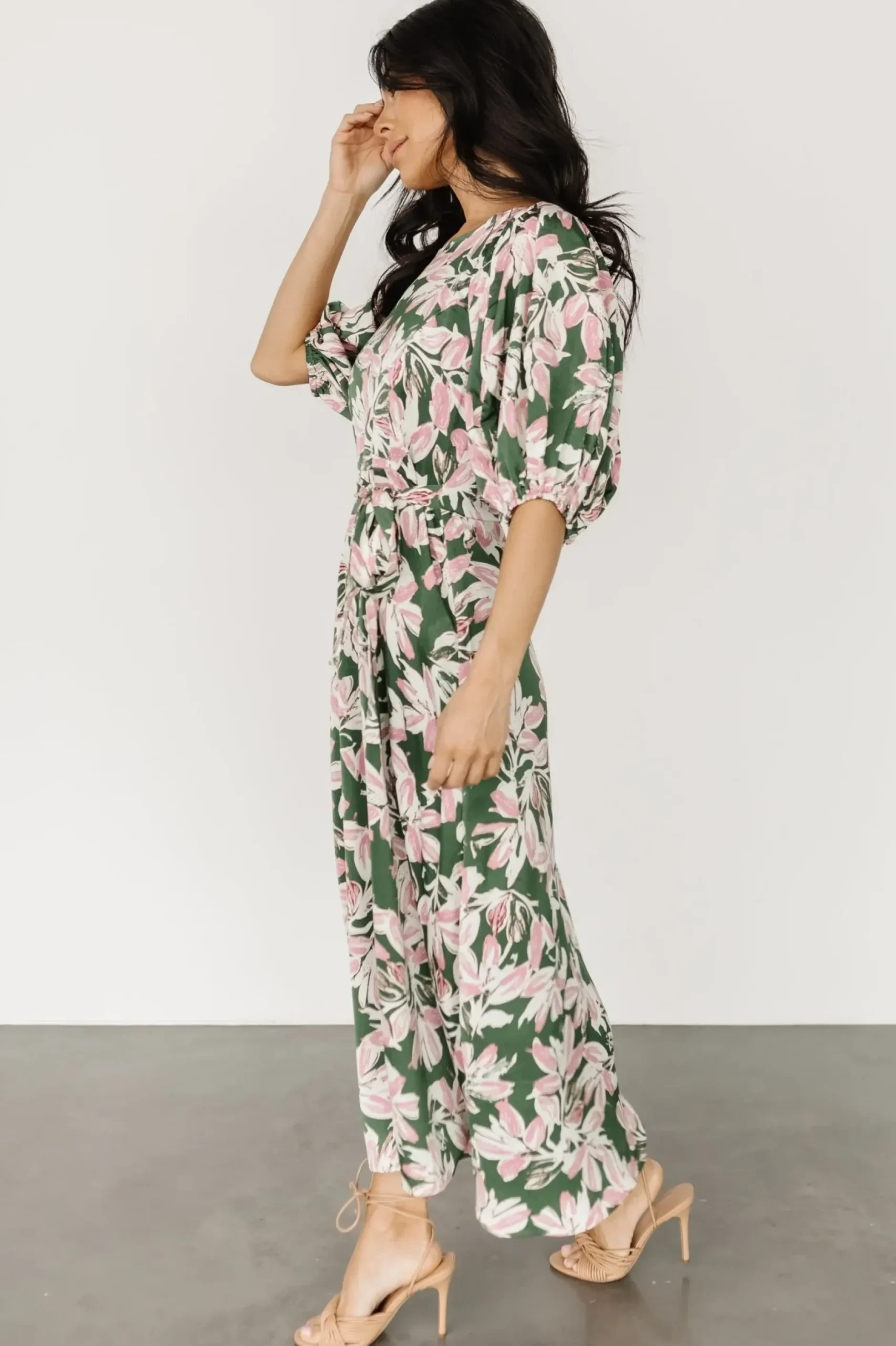 Baltic Born midi dresses|Tucson Midi Dress | Green + Pink