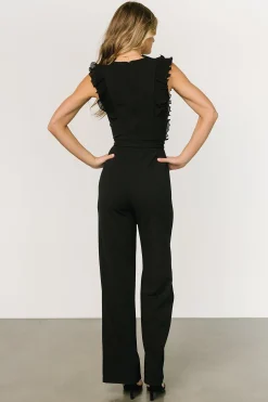 Baltic Born JUMPSUITS + ROMPERS|Tyra Ruffle Tank Jumpsuit | Black