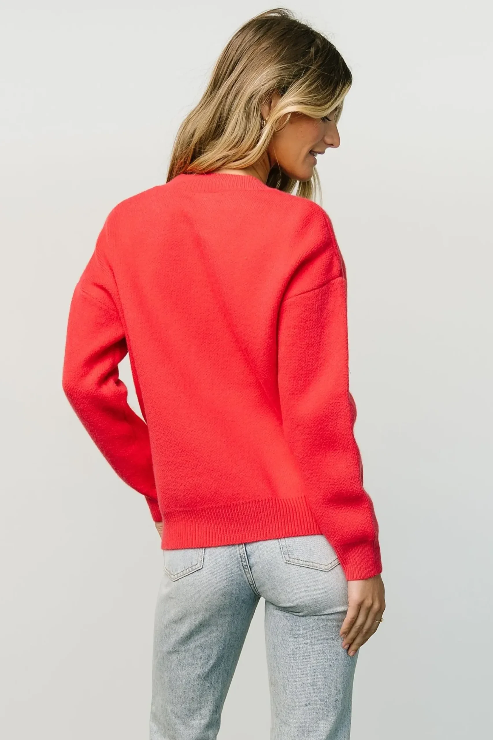 Baltic Born sweaters|Tyson Knit Sweater | Cherry Red