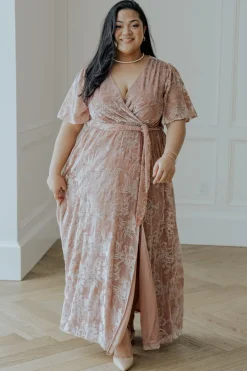 Baltic Born maxi dresses|WEDDING SUITE|Uma Velvet Maxi Dress | Blush + Silver