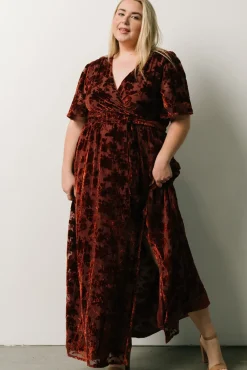 Baltic Born maxi dresses|WEDDING SUITE|Uma Velvet Maxi Dress | Copper Floral