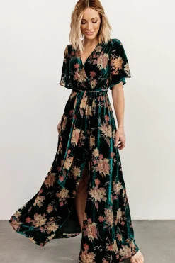 Baltic Born maxi dresses|WEDDING SUITE|Uma Velvet Maxi Dress | Jade Floral