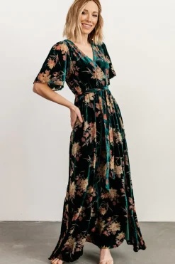 Baltic Born maxi dresses|WEDDING SUITE|Uma Velvet Maxi Dress | Jade Floral