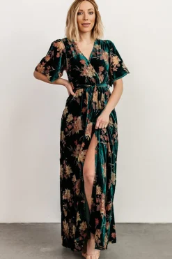 Baltic Born maxi dresses|WEDDING SUITE|Uma Velvet Maxi Dress | Jade Floral