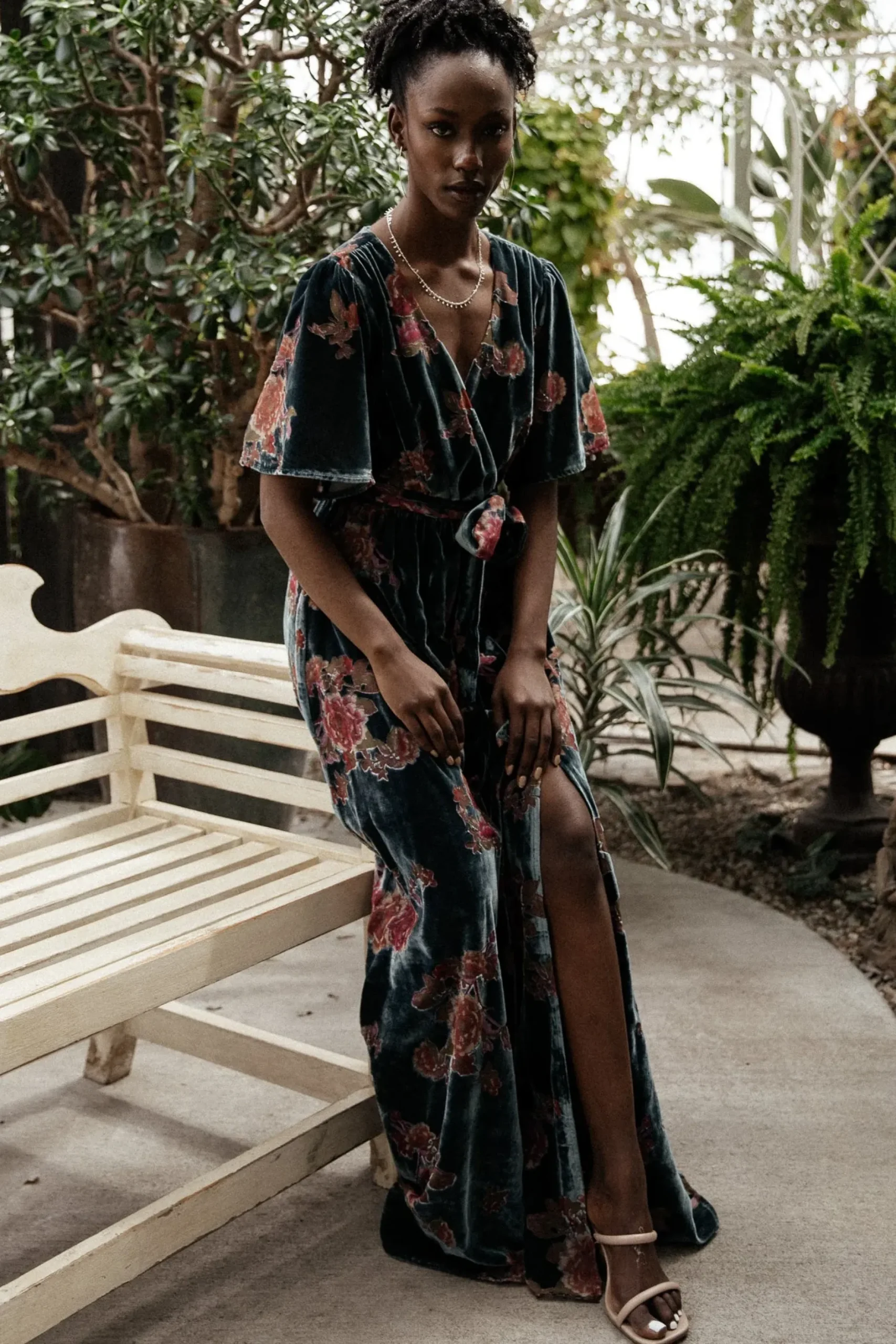Baltic Born maxi dresses|WEDDING SUITE|Uma Velvet Maxi Dress | Lagoon Floral