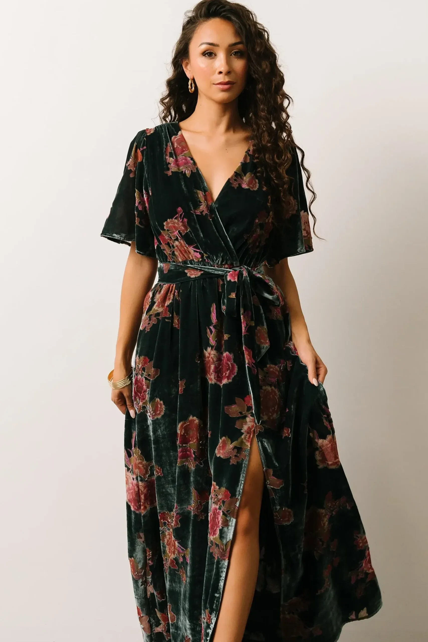 Baltic Born maxi dresses|WEDDING SUITE|Uma Velvet Maxi Dress | Lagoon Floral