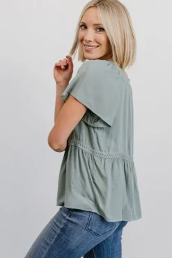 Baltic Born blouses + shirts|EXTENDED SIZING|Unity Button Up Top | Sage