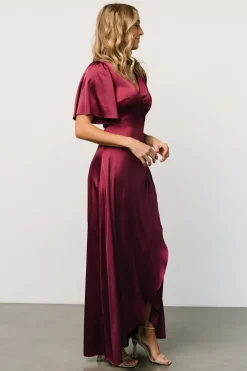 Baltic Born maxi dresses|WEDDING SUITE|Vara Satin Maxi Wrap Dress | Mulberry